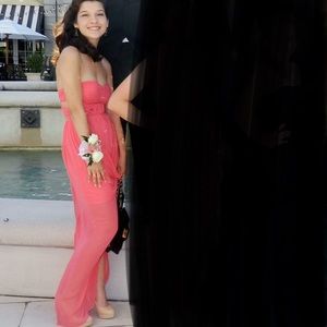 Strapless pink prom dress DEAL